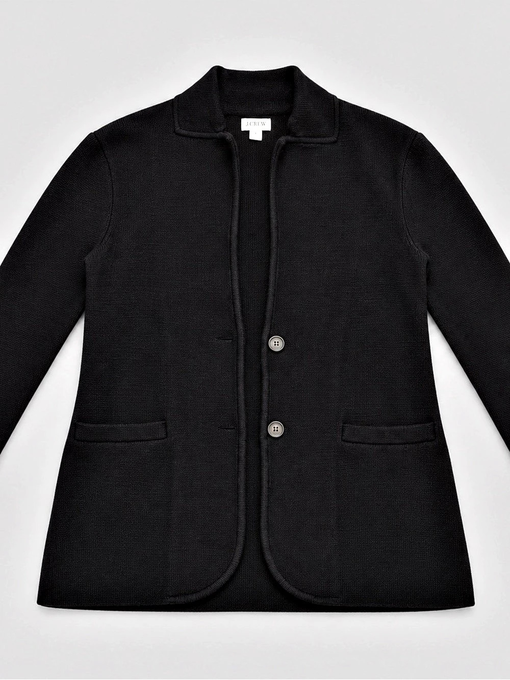 J.Crew Two-Button Sweater Blazer Black Medium